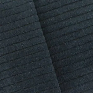 3 1/8 YD PC-Ebony Black Brush Wool Blend Stripe Jacketing Fabric