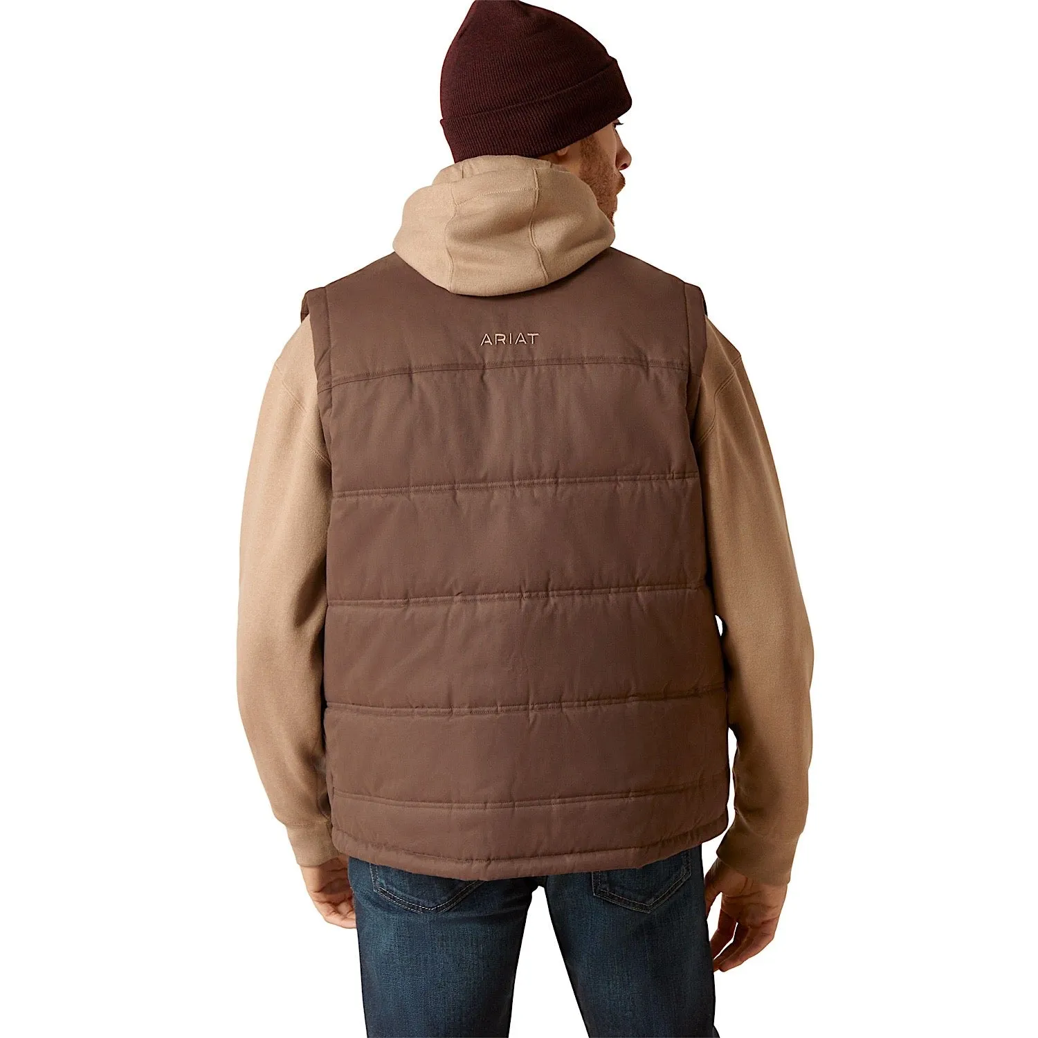 Ariat Mens Grizzly Canvas Insulated Vest Bracken