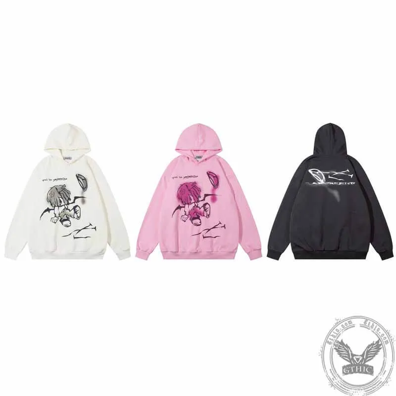 Cartoon Graffiti High Street Hoodie