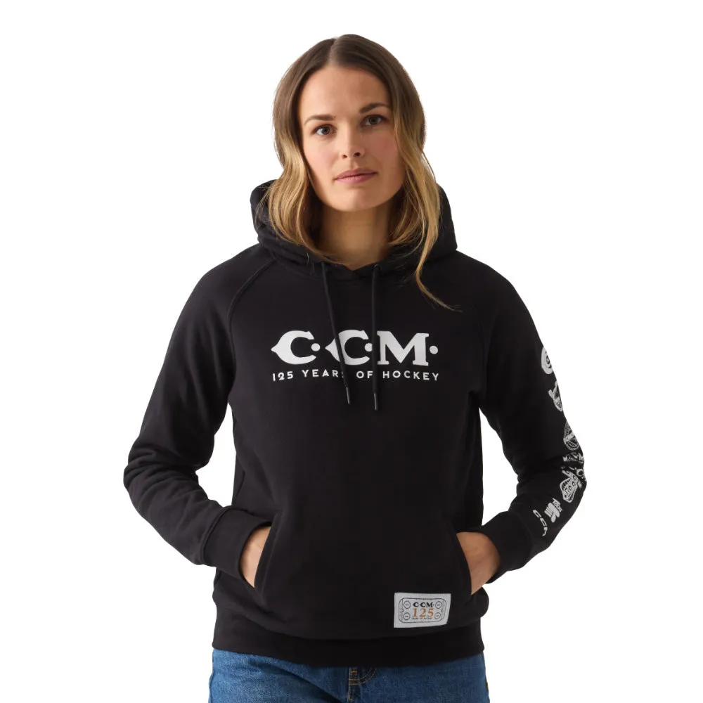 CCM 125 ANNIVERSARY WOMEN'S BLACK HOODIE