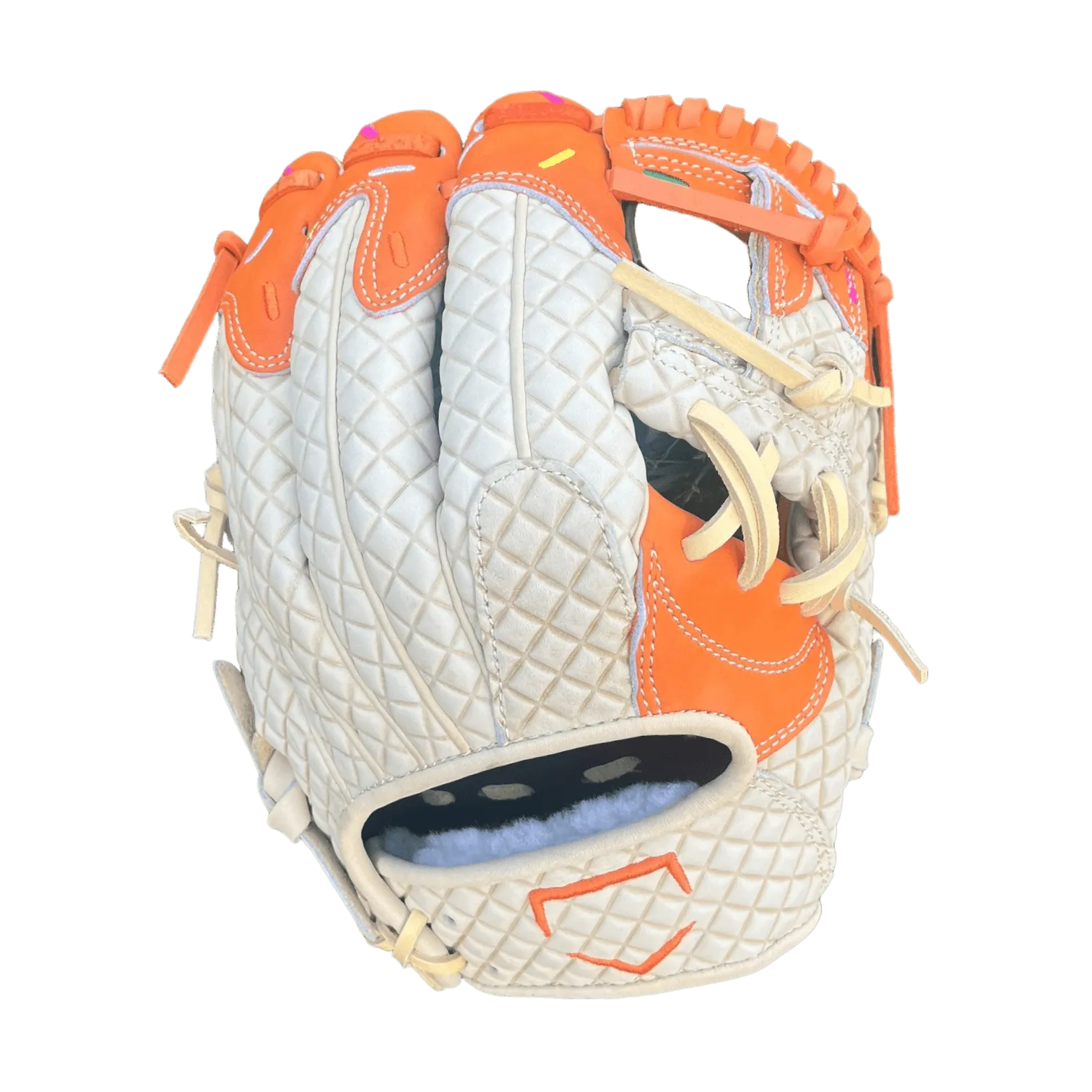 Custom Ballgloves Orange Ice Cream Baseball Glove 11.5” I-Web Infield