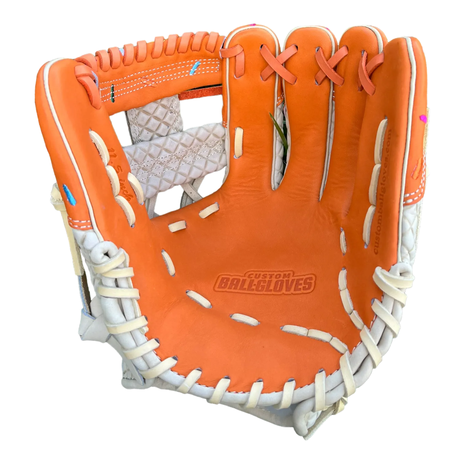 Custom Ballgloves Orange Ice Cream Baseball Glove 11.5” I-Web Infield