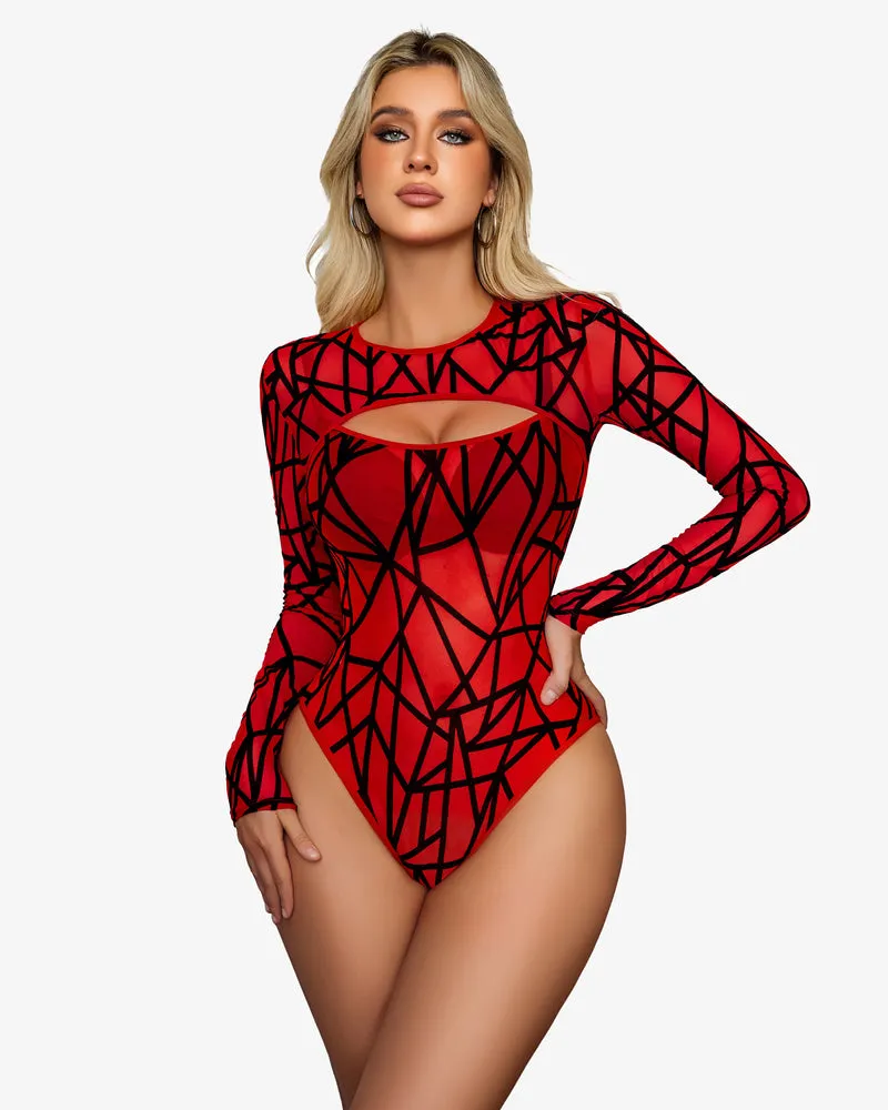 Cut Out Leotard See Through Shirts