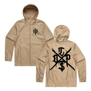 Hieroglyphic Full Zip Windbreaker - Tan