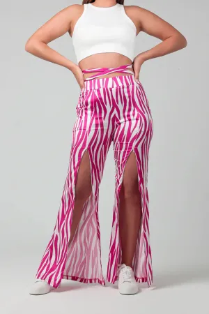 High Zipper Zebra Wide Legs - Armaia