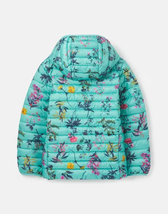 Kinnaird Blue Floral Packable Waterproof Cocoon Coat  - 2-12yrs - Select Size