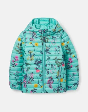 Kinnaird Blue Floral Packable Waterproof Cocoon Coat  - 2-12yrs - Select Size