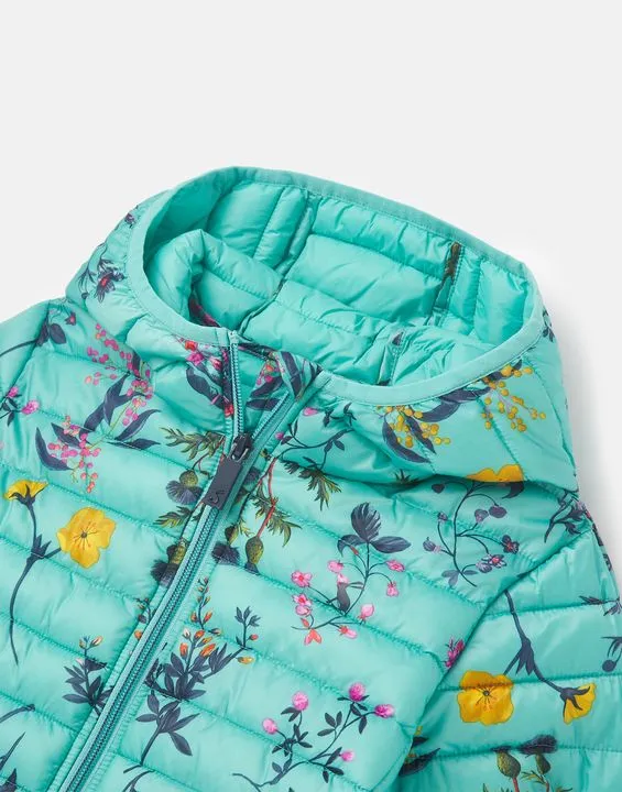 Kinnaird Blue Floral Packable Waterproof Cocoon Coat  - 2-12yrs - Select Size