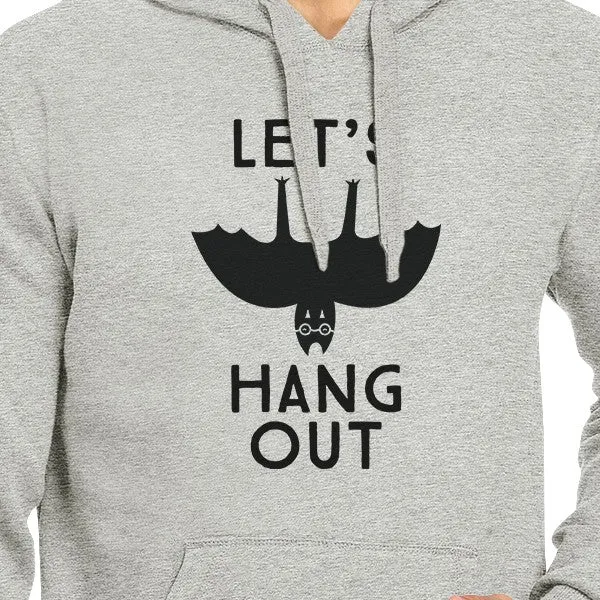 Let's Hang Out Bat Grey Hoodie