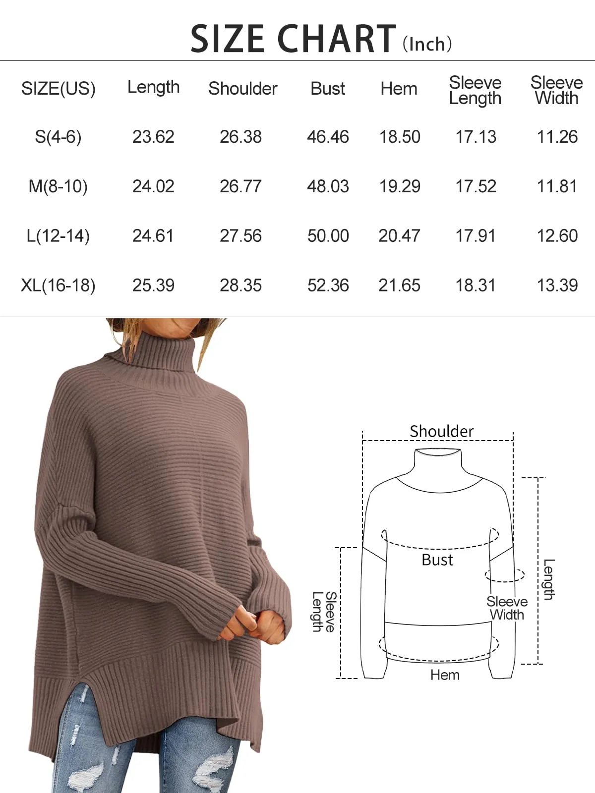 LILLUSORY Womens Turtleneck Oversized Tunic Fall Sweaters 2024 Trendy Casual Long Pullover Knit Winter Casual Cute Poncho Fashion Trendy Clothes Outfits Clothing Tops Black