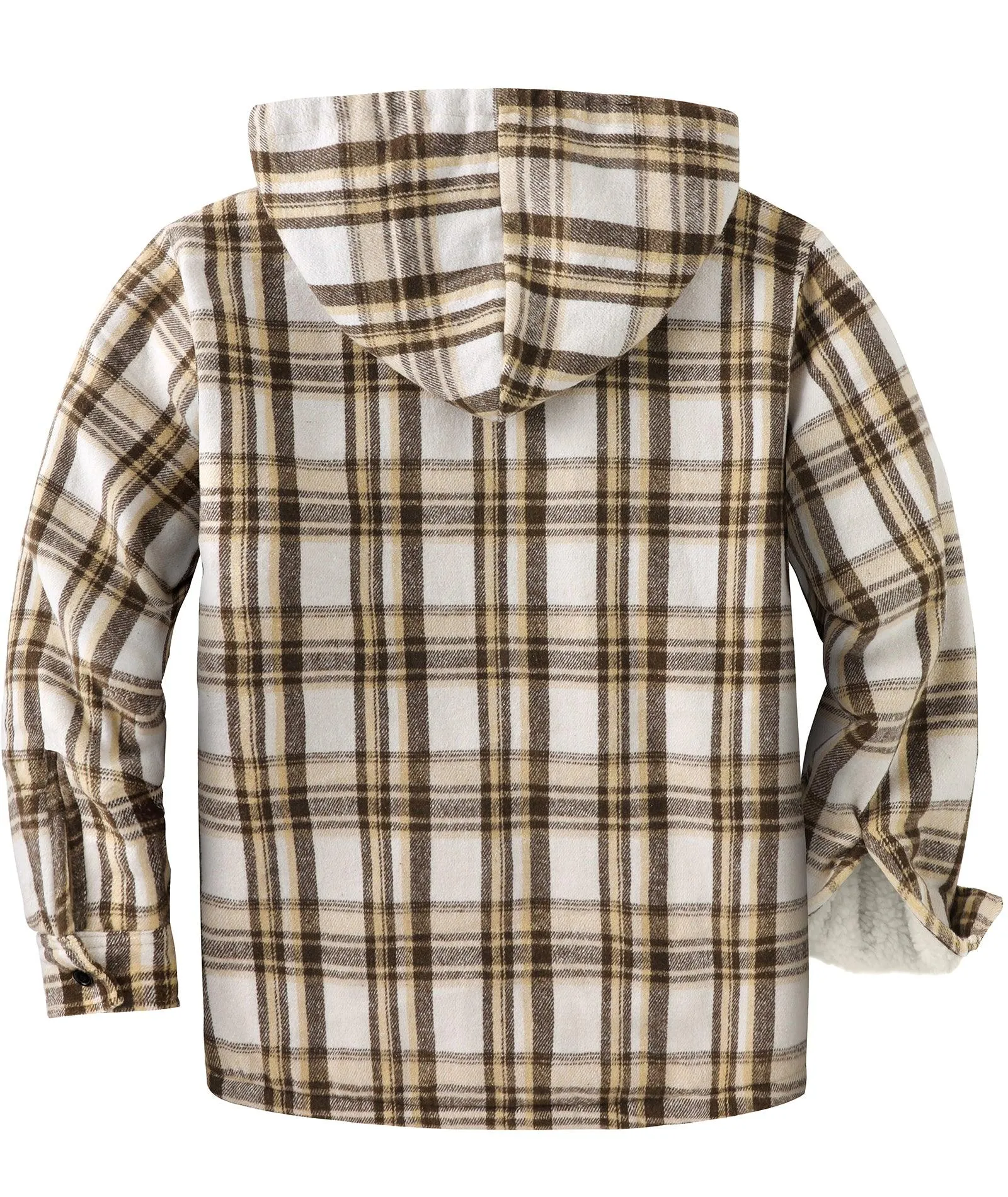 Men's full Zip Up Fleece Plaid Hoodie-ZPK006045