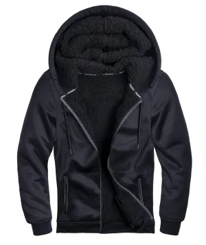 Men's Solid Color Full Zipper Outwear Hoodie-ZPK005323