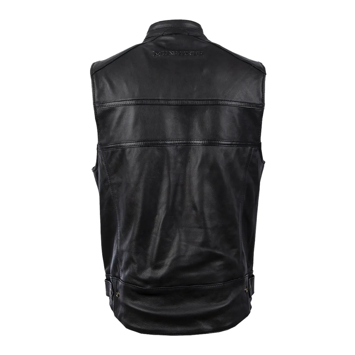 Milwaukee Motorcycle Clothing Company MV3520 Men's Black Leather Ducktail Motorcycle Vest