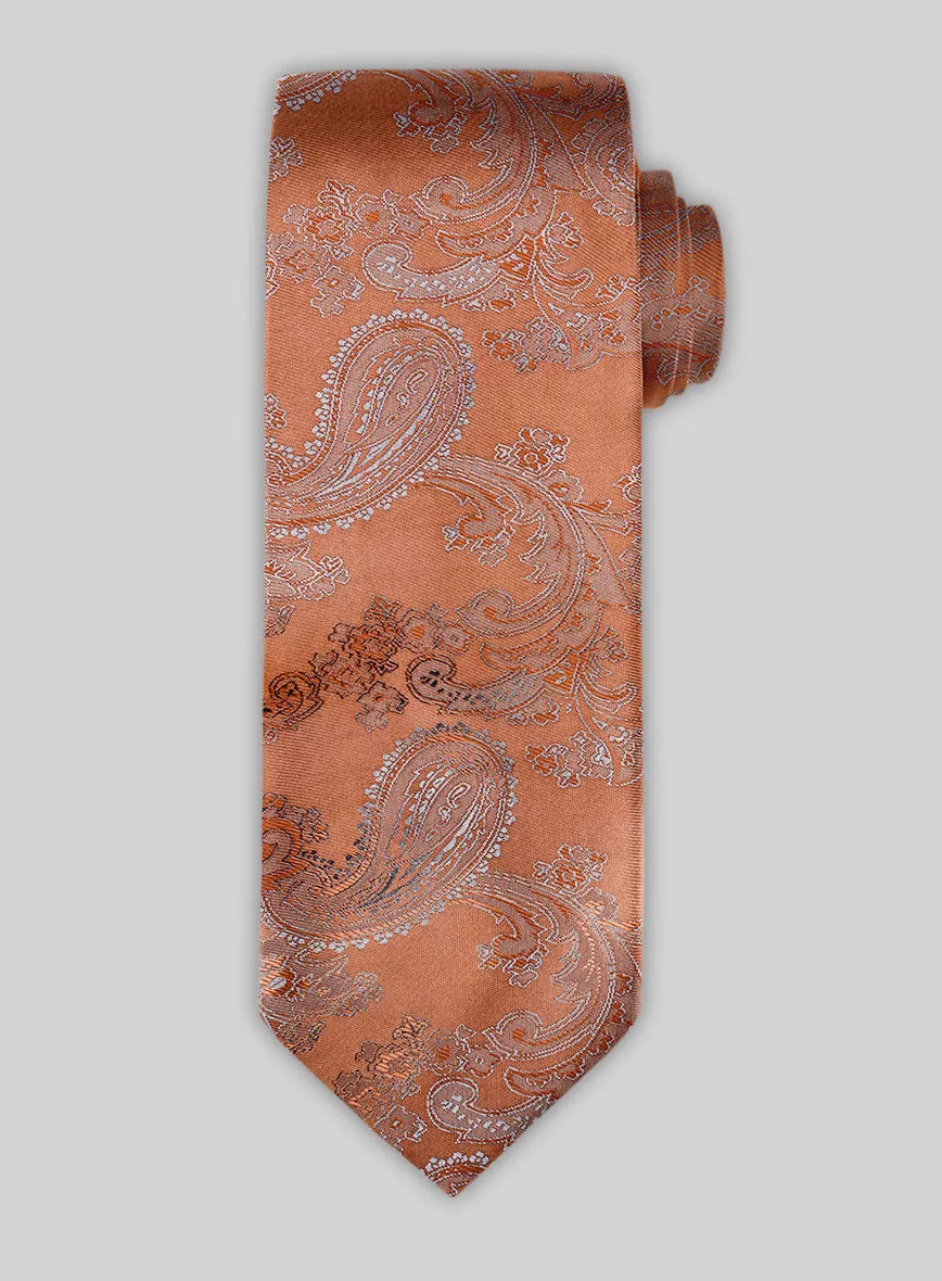 Paisley Copper Satin Tie