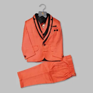 Peach Party Wear Baby Boys Suit