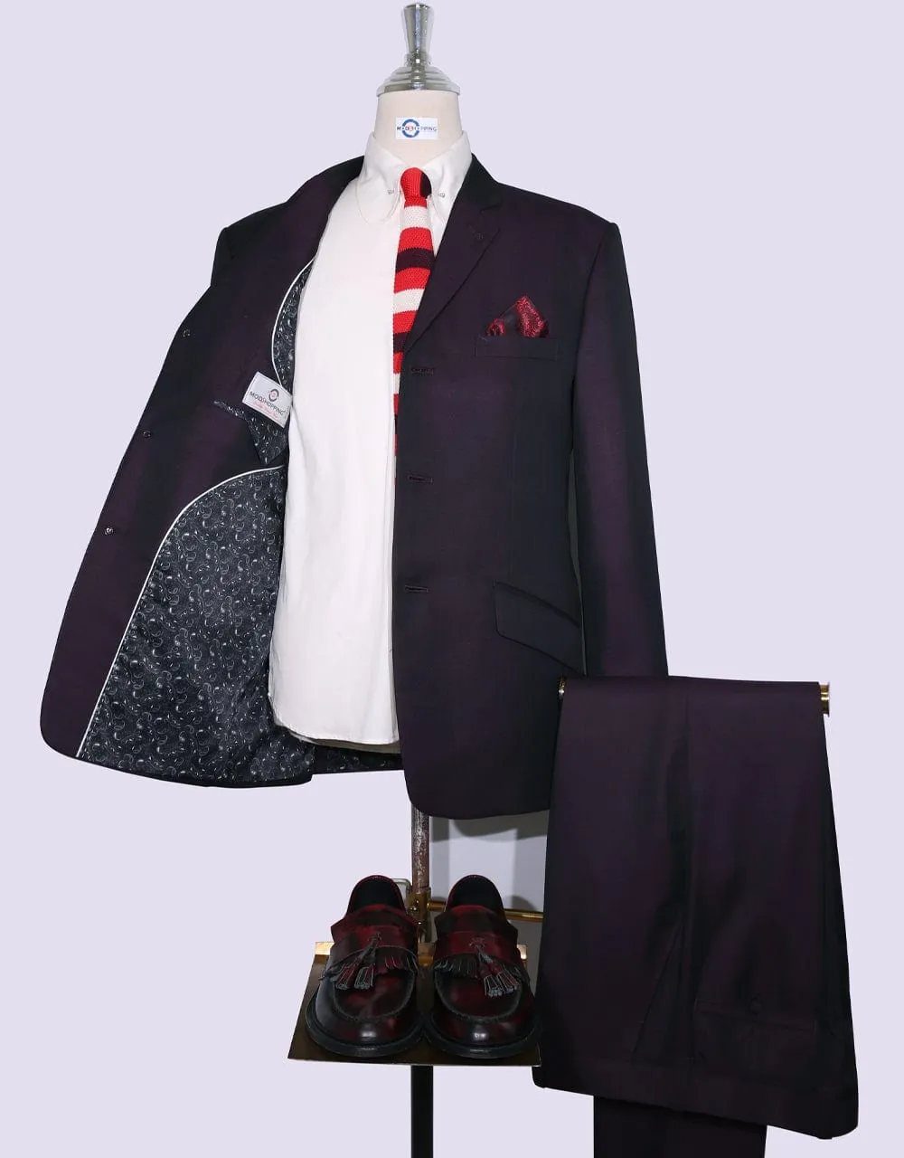 Purple And Black Two Tone Suit