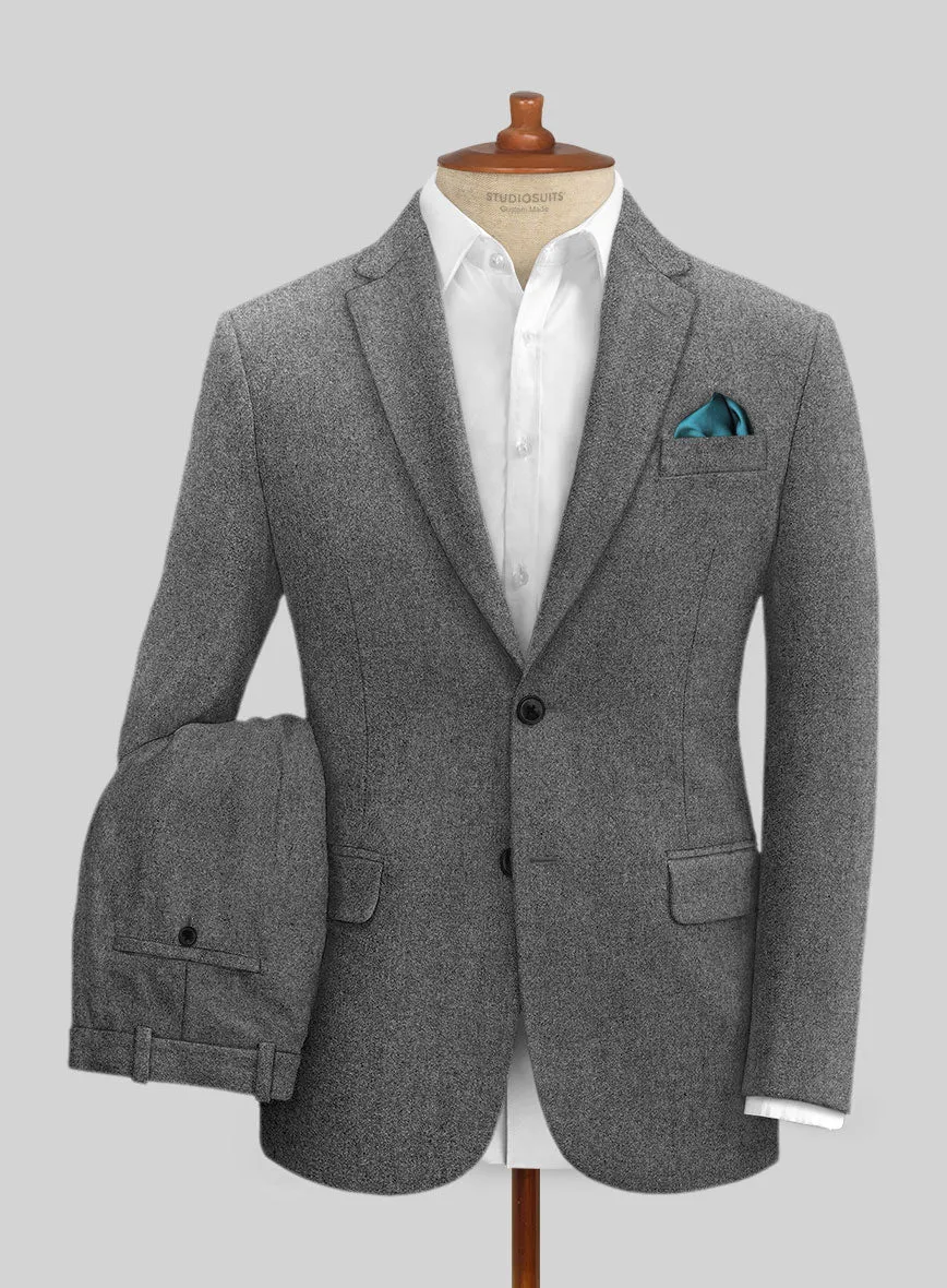 Rope Weave Gray Tweed Suit