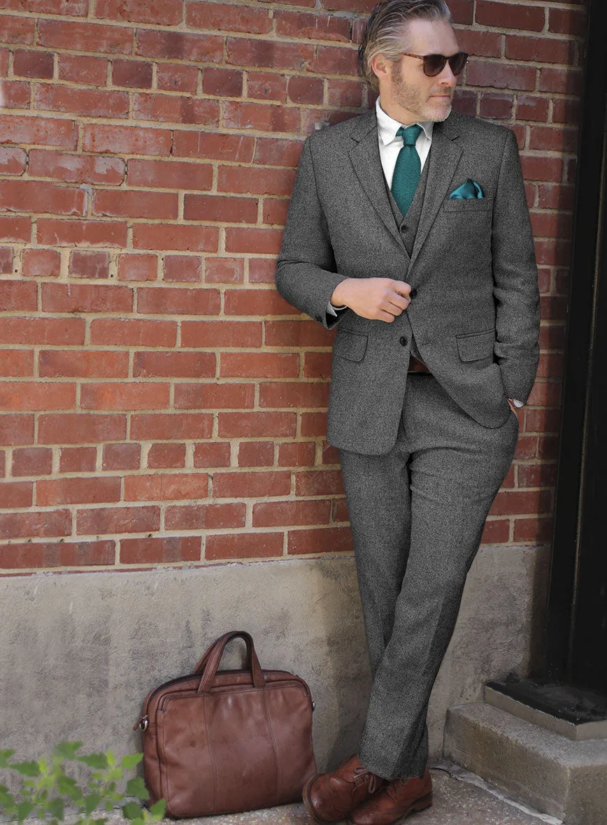 Rope Weave Gray Tweed Suit