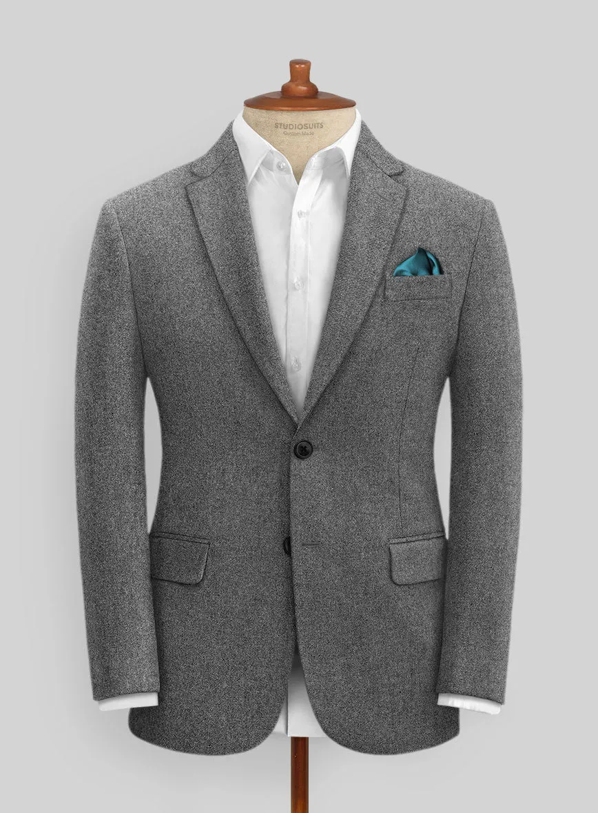 Rope Weave Gray Tweed Suit