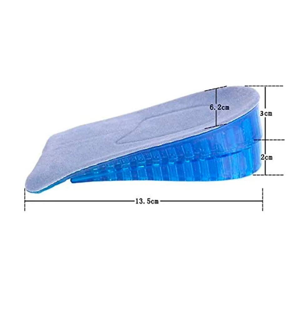 Topwon 1.8'' Two Layers Height Increase Taller Shoe Gel Insole