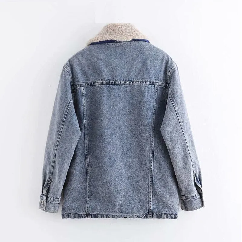 Women Winter Denim Jacket Coat 2019