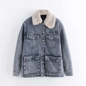 Women Winter Denim Jacket Coat 2019